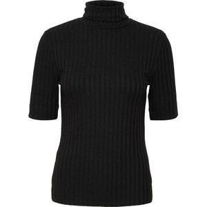 My Essential Wardrobe, Truien, Dames, Zwart, S, Polyester, Zwarte Rollneck Blouse Turtleneck