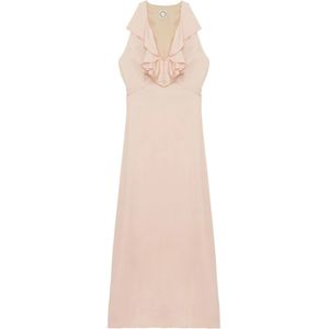Ines De La Fressange Paris, Kleedjes, Dames, Roze, L, Leer, Victorine jurk van viscose