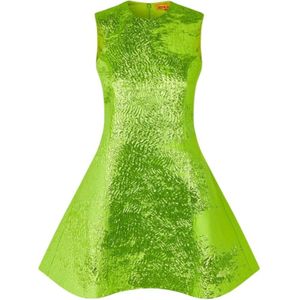 Stine Goya, Kleedjes, Dames, Groen, S, Polyester, Mouwloze Mini Jurk