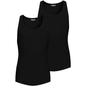 Dsquared2, Tops, Heren, Zwart, S, Katoen, Two-pack Mouwloze T-shirts