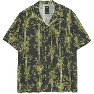 Maharishi, Overhemden, Heren, Veelkleurig, M, Bamboe, Dragon Bamboo Camp Collar Shirt
