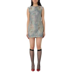 Acne Studios, Kleedjes, Dames, Blauw, S, Denim, Stijlvolle Mouwloze Denim Jurk