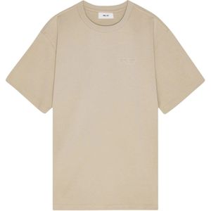 Nn07, Tops, Heren, Beige, XL, Katoen, Logo T-shirt in White Pepper
