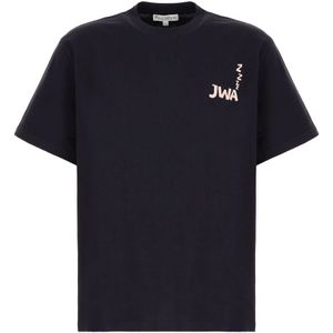 JW Anderson, Tops, Heren, Blauw, XL, Katoen, Casual Katoenen T-Shirt