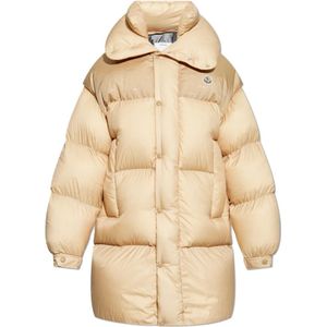 Moncler, Jassen, Heren, Beige, M, Polyester, Donsjack Verone 2
