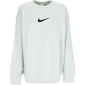 Nike, Sweatshirts & Hoodies, Dames, Grijs, XS, Katoen, Oversized Fleece Crewneck