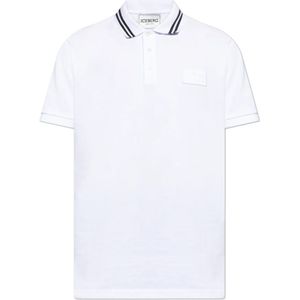 Iceberg, Tops, Heren, Wit, L, Katoen, Polo met logopatch