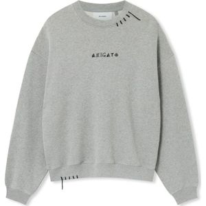 Axel Arigato, Sweatshirts & Hoodies, Heren, Grijs, XL, Katoen, Loops Sweatshirt