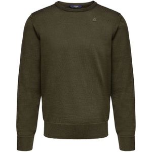 K-Way, Truien, Heren, Groen, M, Wol, Merino Wol Trui