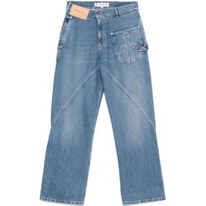 JW Anderson, Jeans, Heren, Blauw, W33, Katoen, Twisted Workwear Jeans