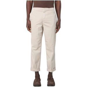 Dondup, Broeken, Heren, Beige, W28, Katoen, Zand Katoenen Relaxte Pasvorm Broek