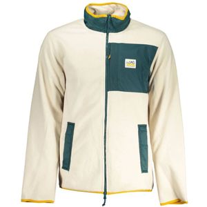 Vans, Jassen, Heren, Beige, M, Beige Fleece Trui met Rits en Zakken