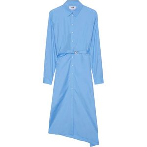 Msgm, Kleedjes, Dames, Blauw, 2Xs, Blauwe Jurken voor Vrouwen
