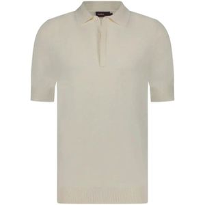 Aeden, Tops, Heren, Beige, M, Zomerse gebreide polo in zand