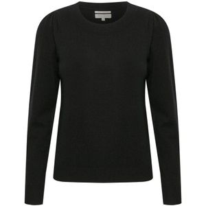 Part Two, Truien, Dames, Zwart, XS, Kasjmier, Klassieke zwarte kasjmier trui