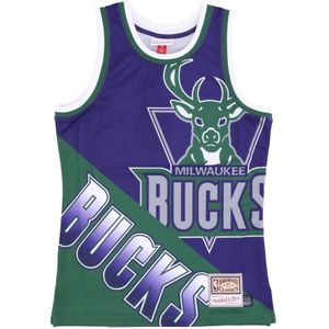 Mitchell & Ness, Sport, Heren, Veelkleurig, L, Polyester, Milwaukee Bucks Basketball Tank Top