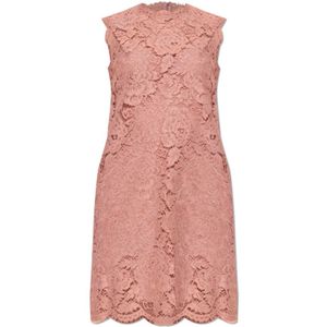 Dolce & Gabbana, Kleedjes, Dames, Roze, S, Mouwloze kanten jurk