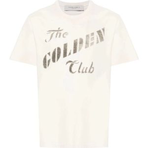 Golden Goose, Tops, Heren, Beige, XL, Katoen, Journey Ms T-shirt