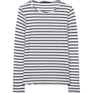 Luisa Cerano, Tops, Dames, Veelkleurig, XS, Katoen, Gestreept T-shirt met Ronde Hals