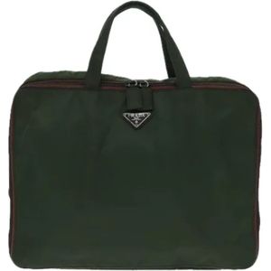 Prada Vintage, Pre-owned, Dames, Groen, ONE Size, Pre-owned Fabric prada-bags