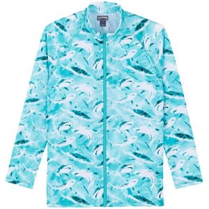 Vilebrequin, Badkleding, Heren, Blauw, XL, Lange Rashguard met Rits voor Heren