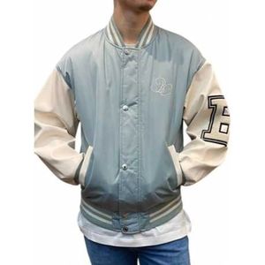 Baldessarini, Jassen, Heren, Blauw, XL, Nylon, Blauwe Nylon Leren Mouw Teddy Jas