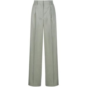 Golden Goose, Broeken, Dames, Groen, S, Wol, Seagrass Wide Leg Pant Naomi