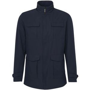 Bugatti, Jassen, Heren, Blauw, M, Polyester, Donkerblauwe Zomerjas
