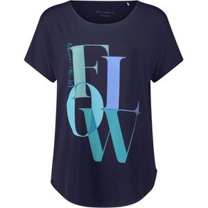 Betty Barclay, Tops, Dames, Blauw, S, Bamboe, Oversized V-hals Shirt