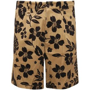 Paolo Pecora, Korte broeken, Heren, Beige, M, Bermuda Short in Blauw Model P23Ec 1M