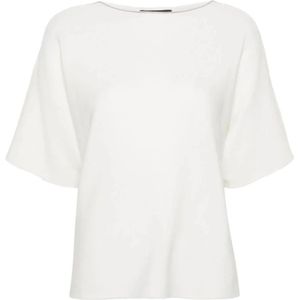Fabiana Filippi, Tops, Dames, Wit, 2Xs, Katoen, Witte T-shirt & Polo Collectie