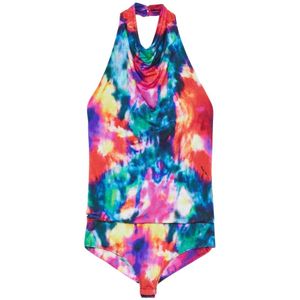 Patrizia Pepe, Tops, Dames, Blauw, M, Stijlvolle Body Art Top