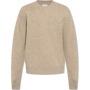 Bottega Veneta, Truien, Heren, Beige, L, Kasjmier, Cashmere Trui