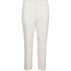 My Essential Wardrobe, Broeken, Dames, Beige, S, Polyester, Yolamw Straight Slit Pant