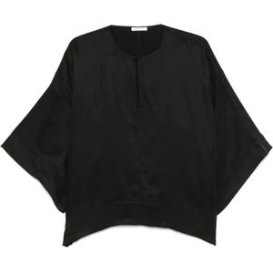 By Malene Birger, Blouses & Shirts, Dames, Zwart, S, Elegante Zijden Blouse