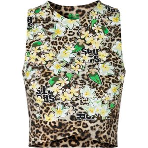 Marc Cain, Tops, Dames, Veelkleurig, S, Luipaardprint Top