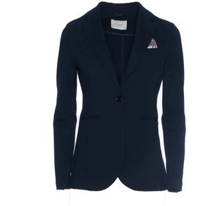Circolo 1901, Jassen, Dames, Blauw, M, Katoen, Stijlvolle Macadamia Jas voor Vrouwen