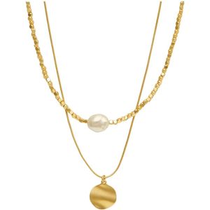 Dansk Copenhagen, Accessoires, Dames, Geel, ONE Size, Stijlvolle Goudkleurige Ketting