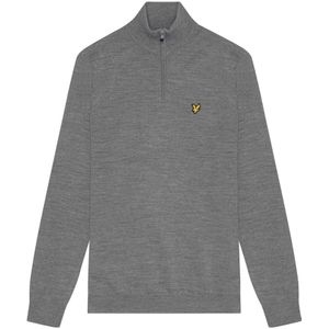 Lyle & Scott, Truien, Heren, Grijs, L, Wol, Merino Blend Quarter Zip Pullover