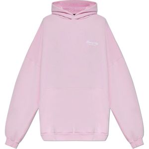 Balenciaga, Sweatshirts & Hoodies, Dames, Roze, M, Katoen, Oversize Hoodie