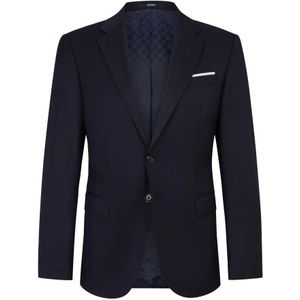 Joop!, Pakken, Heren, Blauw, M, Wol, Klassieke wollen jas donkerblauw