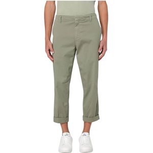 Dondup, Broeken, Heren, Groen, W34, Katoen, Sand Relaxed Fit Chinos