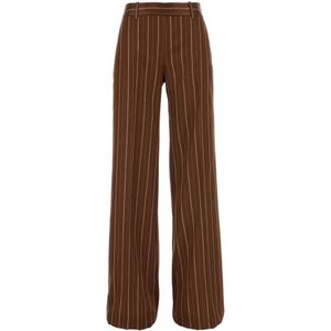 Ermanno Scervino, Broeken, Dames, Bruin, S, Gestreepte broek voor mannen
