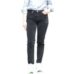 Islow, Jeans, Dames, Zwart, W27, Katoen, Corduroy Slim 7/8 Broek