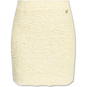 Blumarine, Rokken, Dames, Beige, M, Wol, Rok met logo