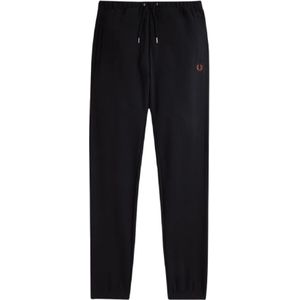 Fred Perry, Broeken, Heren, Zwart, M, Katoen, Premium French Terry Sportbroek