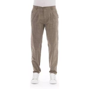 Baldinini, Broeken, Heren, Beige, S, Katoen, Beige Katoenen Jeansbroek