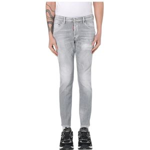 Dsquared2, Jeans, Heren, Grijs, S, Skater Jean Broek voor Mannen