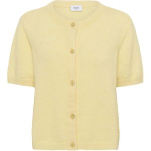 Saint Tropez, Truien, Dames, Beige, XS, Wol, Korte Mouw Citroen Vest