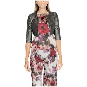 Rinascimento, Jassen, Dames, Grijs, M, Polyurethaan Blazer 3/4 Mouwen
